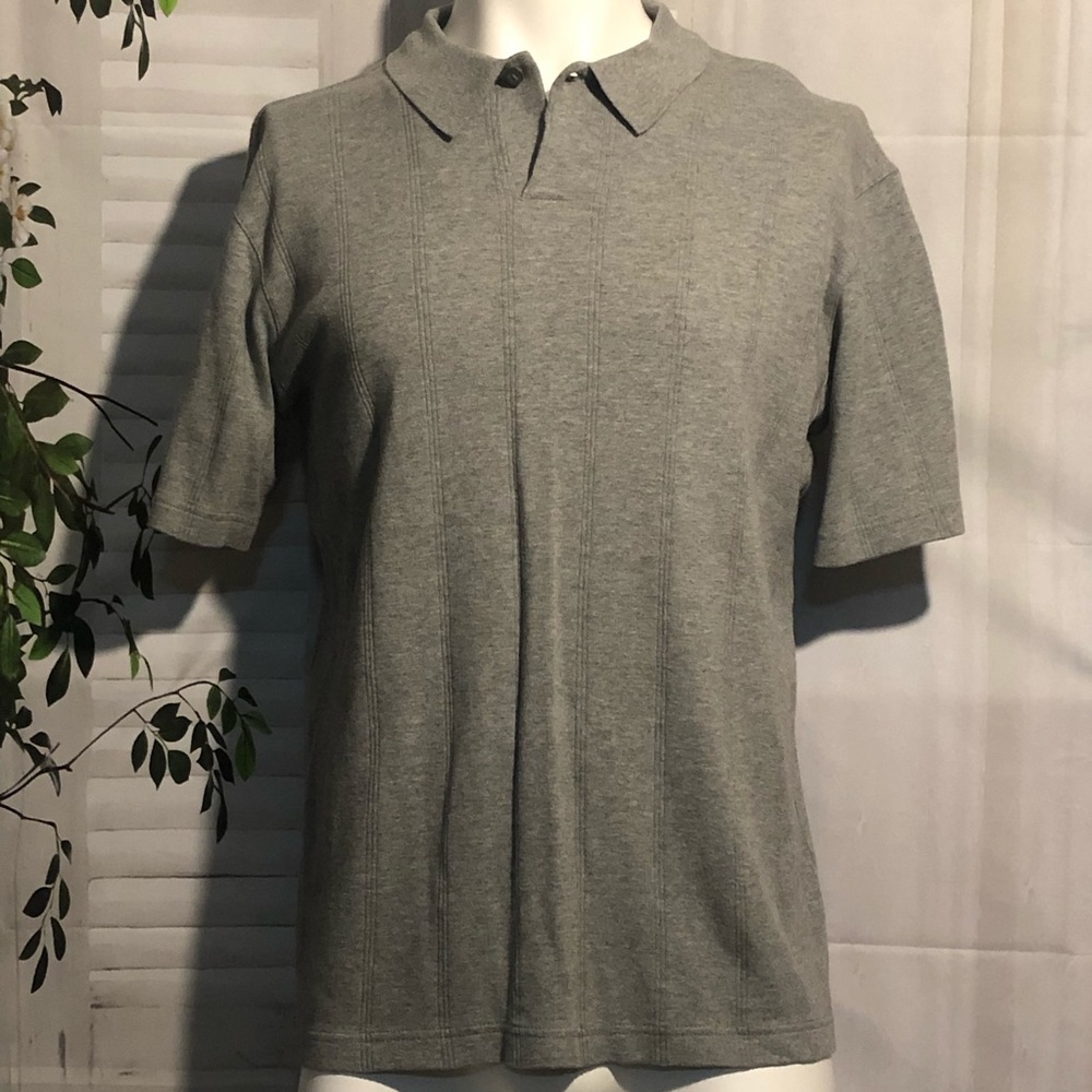 Alfani Grey 100% Cotton Polo